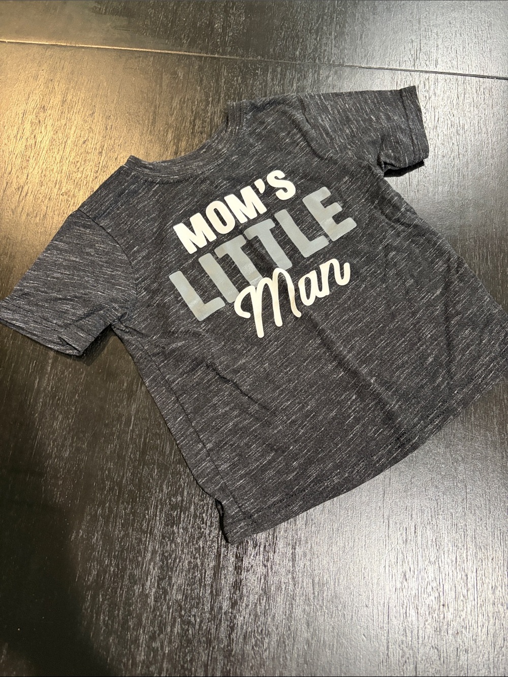 CLEARANCE 4 for $12 Mom's Little Man Graphic Tee - Charcoal 3T